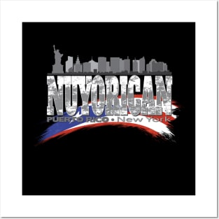 Nuyorican New York Puerto Rican Pride New Yorker Boriqua Puerto Rico Skyline Posters and Art